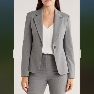 Boss Jia Slim Fit Blazer in Charcoal Size 10